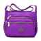 Women Multicolor Nylon Crossbody Bag Floral Shoulder Bag Outdoor Travel Bag - Purple