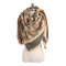 Women Long Winter Warm Cotton Scarf Tassel Soft Fashion Stripe Shawl Blanket Scarf  - Khaki
