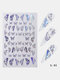 3D Holographic Nail Art Stickers Colorful DIY Butterfly Nail Transfer Decals - #02