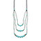 Women's Ethnic Necklace Multilayer Turquoise Bead Retro Necklace - Blue