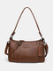 Women Vintage PU Leather Tassel Crossbody Bag Shoulder Bag Handbag Phone Bag - Coffee