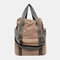 Women Nylon Waterproof Large Capacity Handbag Shoulder Bag - Khaki