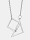 Vintage Square Geometric Squid Game Triangle-shape Titanium Steel Necklaces - #05