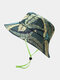 Unisex Cotton Tropical Rainforest Plant Print Fashion Natural Bucket Hat - #02
