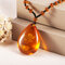Vintage Ethnic Geometric Beeswax Pendant Necklace Square Rhombus Drop Charm Necklaces Gift - #3