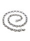 Trendy Simple Coffee Bean Shape Chian Lobster Clasp Stainless Steel Bracelet Necklace Set - Necklace