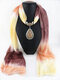 Bohemian Chiffon Gradient Scarf Necklace Drop-Shape Pendant Women Necklace - #07