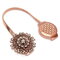 Crystal Flower Magnetic Curtain Clip Bandage Buckle Home Decor - Bronze