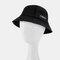 COLLROWN Fisherman Hat Shade Big Brim Solid Color Cotton Cap Sun Protection Hat - Black