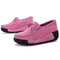 Tassel Suede Bowknot Platform Rocker Sole Casual Shoes - Pink