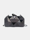 Women Dacron Fabric Elegant Party Clutch Bag Convertible Strap Shaped Bag - Black