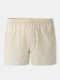 Cotton Comfy Striped Arrow Pants Casual Home Mini Underwear Shorts For Men - Beige