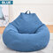 70x80cm/80x90cm Linen Bean Bag Chairs Cover Sofas Lounger Sofa Chair Cover  Indoor Bean Bag Cover - Navy