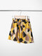 Plus Size Women 100% Cotton Breathable Print Casual Shorts Pajamas Bottoms - Yellow