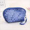 PU Waterproof Large Capacity Cosmetic Bag Multi-Function Ttravel Storage Bag - Blue