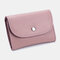 Women Genuine Leather Lychee Pattern Coin Purse Card Case Multifunctional Wallet - Pink 1