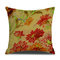 Vintage Floral Flower Print Linen Cushion Cover Home Sofa Office Waist Throw Pillowcases Art Dec - #3