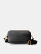 Brenice femmes PU cuir élégant grande capacité sac à bandoulière multi-fonctionnel compartiment interne sac de rangement - Noir
