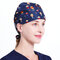 Women Warm Sweat Printed Operating Room Nurse Hat Anti-smoke Chef Hat Food Hygiene Work Cap - 006