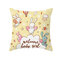 Easter Pillowcase Rabbit Egg Print Cushion Cover - 23