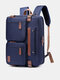 Men Casual Large Capacity Multicarry Canvas Crossbody Bag Backpack - #02