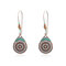 Afrikanische Retro Wassertropfen Ohrringe Bronze Blume Long Style Ohrringe für Damen Schmuck - 01