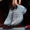 Women Casual Running Breathable Mesh Cushion Platform Sneakers - Grey