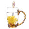 Tasse en verre en émail avec combinaison de couleurs doré et violet Incorporer une belle tasse en verre - #3