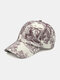 Unisex Cotton Line Drawing Landscape Painting Print Fashion Sunshade Baseball Caps - Coffee