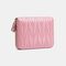 Women Genuine Leather Multi-card Slots Money Clip ID Package Wallet Purse Coin Purse - Pink