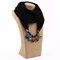 Ethnic Chiffon Scarf Necklace Colorful Crystal Charm Necklace Casual Accessories Gift Necklace - #1