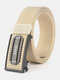 120CM Men Nylon Belt Automatic Buckle Quick Unlock Fashion Belt - Black Buckle-Khaki