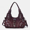 Women Gradient Handbag Soft Leather Crossbody Bag - Pink 2