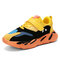 Unisex Kids Sports Colorblock Stitching Mesh Fabric Comfy Casual Sneakers - Yellow
