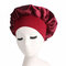 Women Elastic Sleeping Hat  Headband  Beanie Cap Hair Care Beanie  - Wine Red