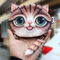 Monedero lindo regalo creativo 3D Gato Moneda de dibujos animados de tela Bolsa  - #3
