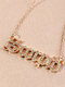Elegant Letter Inlaid Diamond Women Necklace Twelve Constellation Pendant Necklace Jewelry Gift - Scorpio