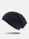 2 Pcs Men Rabbit Fur Knitted Plus Velvet Argyle Thicken Face Protection Ear Protection Beanie Hat Bib Scarf Set - Navy Hat