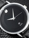 3 colori PU in lega da uomo vintage Watch decorato con puntatore calendario quarzo Watch - Nero