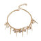 Bohemian Tassels Arrow Anklets Rhinestone Star Pendant Anklets Vintage Jewelry for Women - Gold