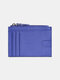 Men Genuine Leather RFID Coin Purse Push Card Holder Wallet - Blue