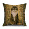 الرجعية نمط القطط الكتان القطن غطاء الوسادة المنزل أريكة ديكور فني رمي المخدة - #4
