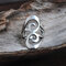 Trendy Retro Exotic Carved Leaf Elephant Ring Creative Unisex Freely Combinable Finger Ring - 02