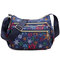 Women Nylon Lightweight Multi-color Print Crossbody Bag Large Capacity Messenger Bag - #05