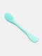 Double-headed Portable Silicone Mask Brush Clean Makeup Remover Cleansing Brush Beauty Tool - Blue