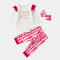 3Pcs Baby Flying Sleeves Love Pattern Print Valentine's Day Set For 0-24M - White