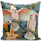 Tropical Flora And Fauna Retro Painting Parrot Peach Velvet Pillowcase Home Fabric Sofa Cushion Cover - #1