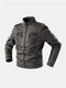 Mens Washed Leather PU Velvet Lined Double Pocket Zipper Up Thicken Jackets - Grey