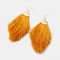 Orecchini pendenti con nappe in filo di cotone bohemien Orecchini pendenti con piume di temperamento Soft Orecchini con nappe - 8