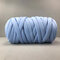 500g分厚い糸DIY編み厚い毛布粗糸くずの出ない機械洗えるスローかぎ針編み糸 - 青